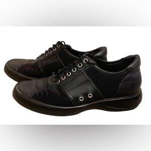 Coach Atlantic Mens Shoes Sz 9.5D Black Work Casual Sneaker Leather READ